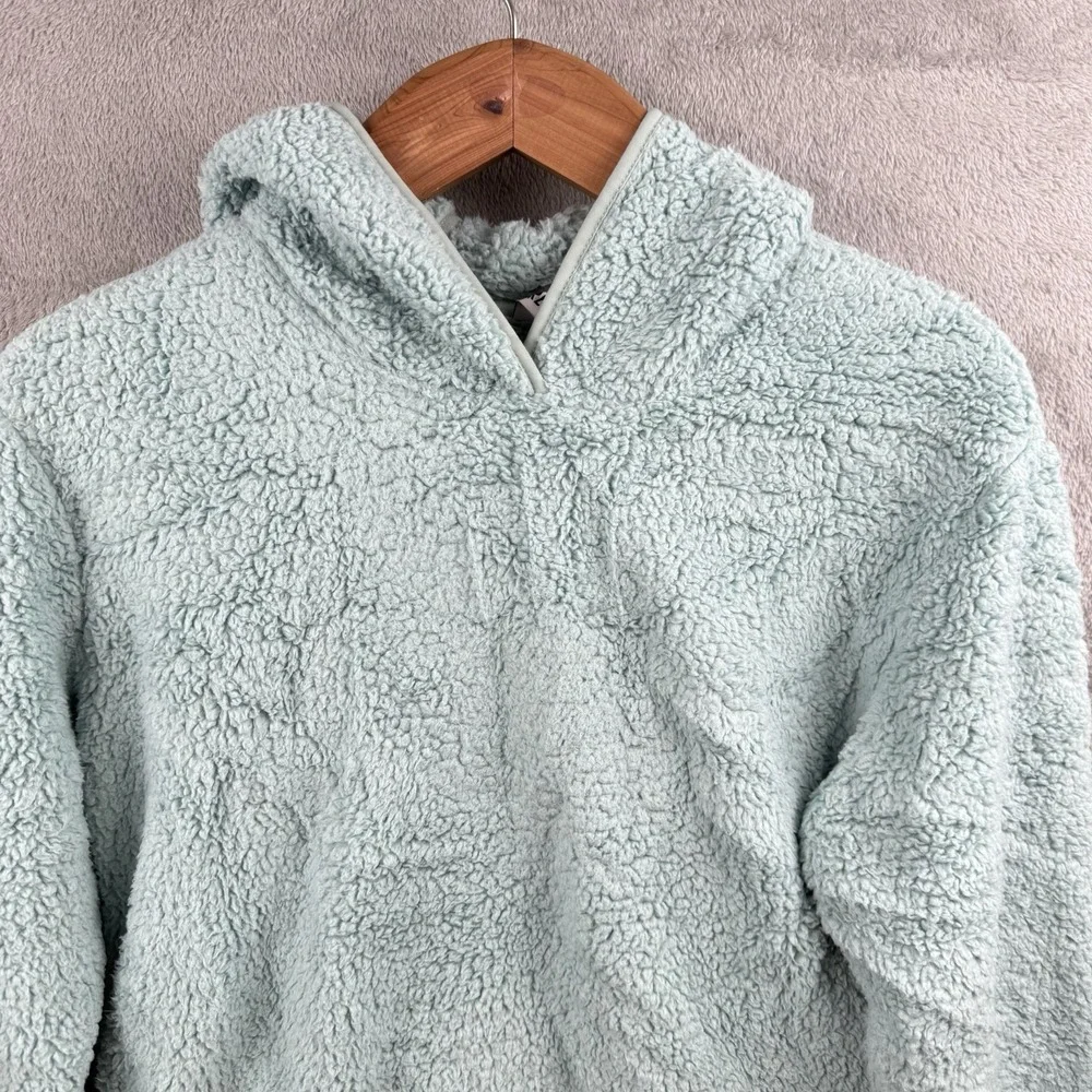Athleta Girl Sweatshirt Lot Girls XXL 16 Sherpa Fleece Mint Green Black Athletic